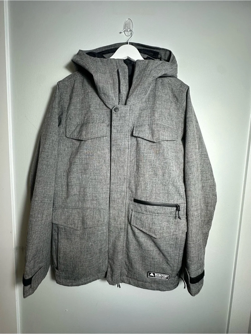 Burton Covert Snowboard Jacket Gray  Size Medium Men’s